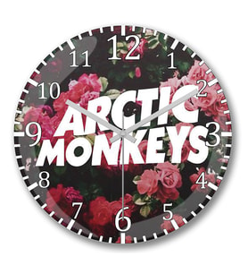 Arctic 2 Monkeys Duvar Saati Bombeli Gercek Cam