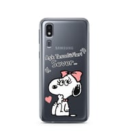 Snoopy Tasarımlı Süper Şeffaf Silikon Telefon Kılıfı Samsung A2 Core