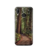 Orman Yol Tasarımlı Süper Şeffaf Silikon Telefon Kılıfı Huawei P20 Lite  
