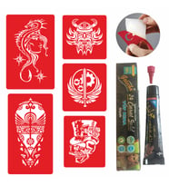 Ütopya Dünya Kına Dövme ve Şablon Seti Tattoo