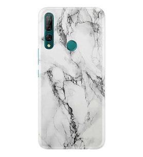 Kılıfland Huawei Y9 Prime 2019 Kılıf Silikon Resimli Kapak Fragile White Marble Mermer Stok 1103