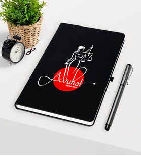 BK Gift Kişiye Özel Avukat Temalı Siyah Defter Kalem Seti - 11