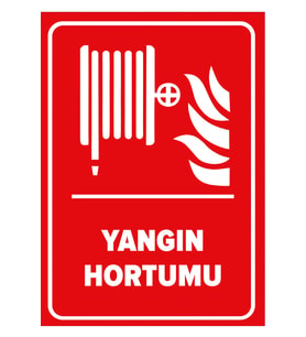 MIGNATIS - Yangın Hortumu Levhası - Sac Malzeme 35x50cm