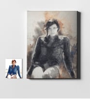 BK Gift Kişiye Özel Pastel Çizim Tasarımlı Kanvas Tablo 50x70cm