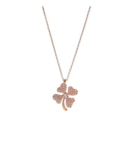 Rose Zirkon Taşlı Yonca Kolye SGTL5727