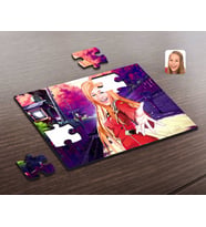 BK Gift Kişiye Özel Kadın Karikatürlü Ahşap Puzzle-34