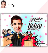 BK Gift Kişiye Özel Bay Avukat Karikatür Baskılı Yaş Pasta İçin Yenilebilir Şekerli Kağıt  3(Sadece Kağıt)