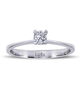 Lova E Renk 0,18 Karat Pırlanta Tektaş Yüzük - 1030053