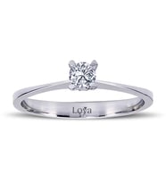 Lova E Renk 0,18 Karat Pırlanta Tektaş Yüzük - 1030053