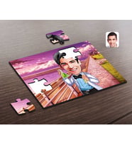 BK Gift Kişiye Özel Erkek Kimyager Karikatürlü Ahşap Puzzle-2