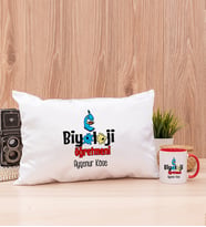 Biyoloji Öğretmeni Dikdörtgen Yastık ve Kırmızı Kupa Bardak