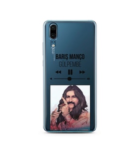 Barış Manço Mp3 Tasarımlı Süper Şeffaf Silikon Telefon Kılıfı Huawei P20   