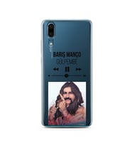Barış Manço Mp3 Tasarımlı Süper Şeffaf Silikon Telefon Kılıfı Huawei P20   