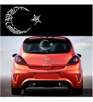 TC Türkiye Cumhuriyeti Sticker Yapıştırması Arka Cam için