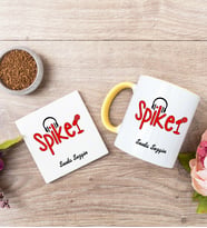 Spiker Sarı Kupa Bardak Ve Bardak Altlığı Seti