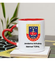Jandarma Astsubay Kupa Bardağı Kalpli