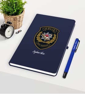 BK Gift Kişiye Özel Polis Özel Harekat Temalı Lacivert Defter Kalem Seti