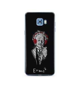 Einstein Tasarım Süper Şeffaf Silikon Telefon Kılıfı Samsung C5 Pro  