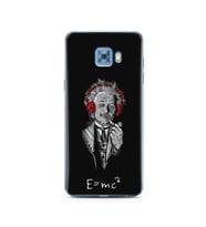 Einstein Tasarım Süper Şeffaf Silikon Telefon Kılıfı Samsung C5 Pro  