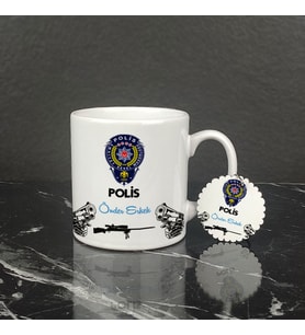 Polis Kupa Bardak ve Anahtarlık Set 001