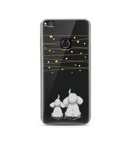 Filler Tasarımlı Süper Şeffaf Silikon Telefon Kılıfı Huawei P9 Lite (2017)     