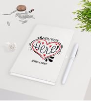 BK Gift Kişiye Özel Sevgililer Günü Beyaz Defter Kalem Seti-77