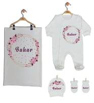 Pia Baby Gl 1904-03 İsme Özel Battaniyeli Tulum Seti