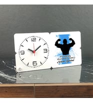 Fitness Antrenörü Ahşap Masa Saati 002