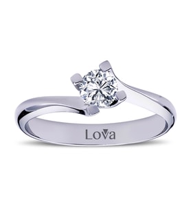 Lova F Renk 0,30 Karat Pırlanta Tektaş Yüzük - 1050081
