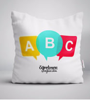 BK Gift Kişiye Özel Öğretmen Beyaz Yastık-4