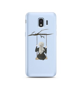 Salıncak Kız Tasarımlı Süper Şeffaf Silikon Telefon Kılıfı Samsung J2 Pro (2018)