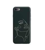Iphone 7 Çizgi Tasarımlı Siyah Lansman Telefon Kılıfı