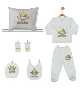 Pia Baby Gl 1920-08 İsme Özel Yastık Zıbın Set