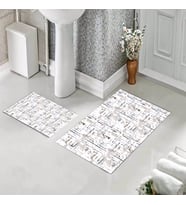 Banyo Halısı Ikili Klozet Takımı Kaymaz Tabanlı (60 xm x 100 cm + 40 cm x 60 cm) 