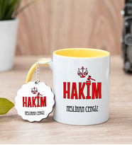 Hakim Sarı Kupa Bardak Ve Anahtarlık Set