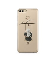 Salıncak Kız Tasarımlı Süper Şeffaf Silikon Telefon Kılıfı Huawei Y9 2018