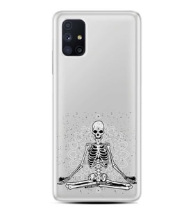 Kılıfland Samsung Galaxy M31S Kılıf Silikon Resimli Kapak Skeleton Yoga Stok 91