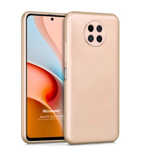 Microsonic Matte Silicone Xiaomi Redmi Note 9 5G Kılıf Gold