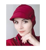 Kadın Fiyonk Detay Şapka Şal Bone (Bordo)