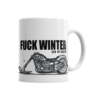 Fuuck Winter Always Motorcycle Motor Motorsiklet Kupa Bardak