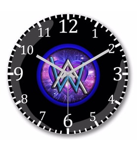 Alan Walker DJ Trap EDM Music Duvar Saati Bombeli Gercek Cam