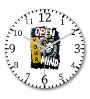 Open Your Mind Duvar Saati Bombeli Gercek Cam