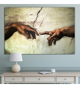 Michelangelo Buonarroti Adem’in Yaratılışı Kanvas Tablo