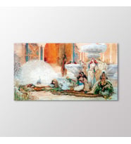 Arty Tablo Beyaz Tavus Kuşları Tablo (Karışık)