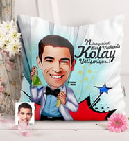 BK Gift Kişiye Özel Bay Kimya Mühendisi Karikatürlü  Yastık  2