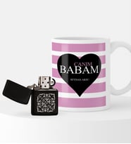 BK Gift Kişiye Özel Canım Babam Benzinli Çakmak ve Kupa Seti-1 (Model 1)