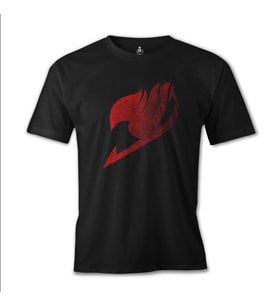 Fairy Tail - Logo 2 Siyah Erkek Tshirt