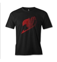 Fairy Tail - Logo 2 Siyah Erkek Tshirt