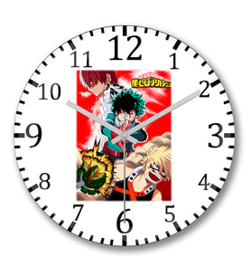Boku no Hero Academia Duvar Saati Bombeli Gercek Cam