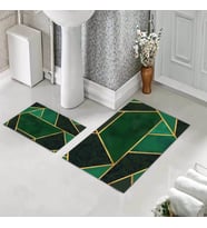 Banyo Halısı Ikili Klozet Takımı Kaymaz Tabanlı (60 xm x 100 cm + 40 cm x 60 cm) 